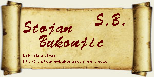 Stojan Bukonjić vizit kartica
